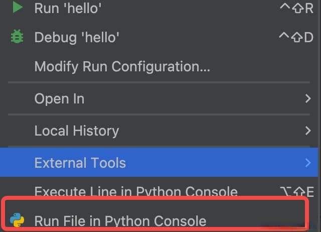 在 PyCharm 中使用 “Run on Console“ 查看和操作变量