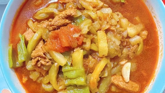 鱼香茄子土豆肉烩菜的做法