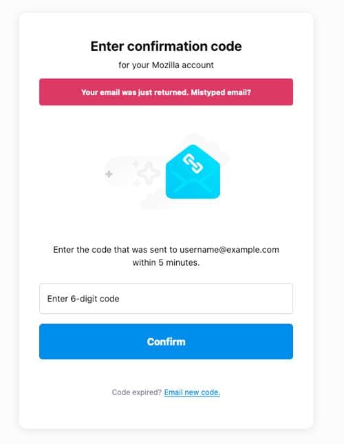 我在确认 Mozilla 账户时出现了问题