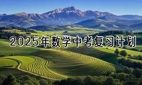 2025年数学中考复习计划【精编10篇】