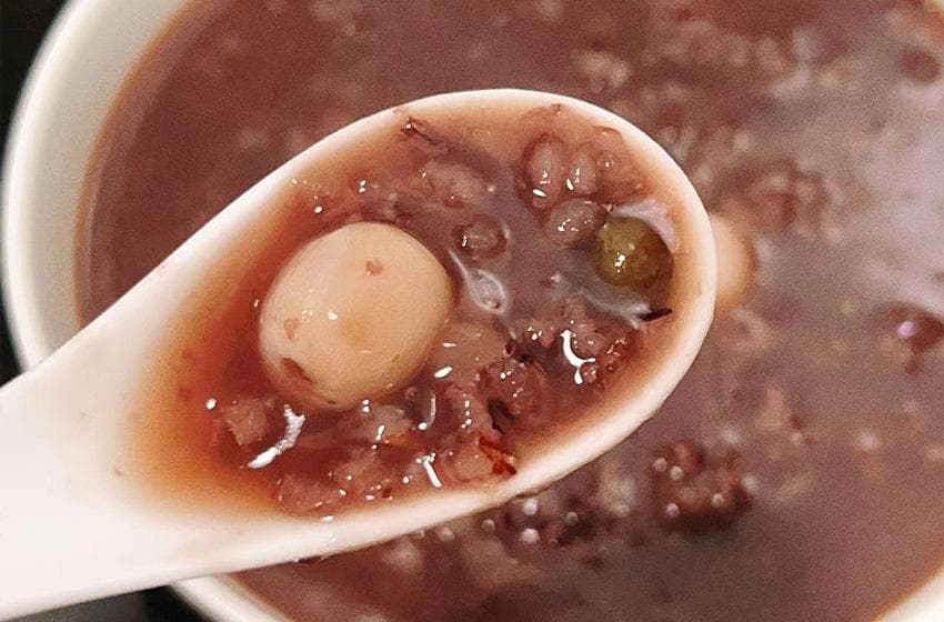 莲子黑豆紫糯米粥，百姓的养生粥