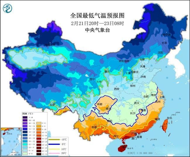 寒潮橙色预警：长江以南大部将降温6-12℃，局地超20℃