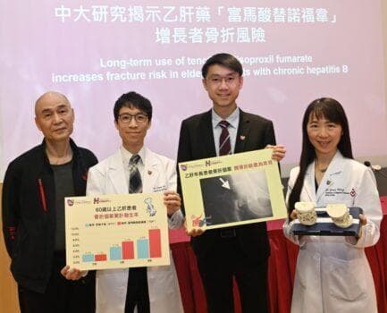 香港中大研究：TDF治疗八年骨折率翻倍，超两年风险陡增