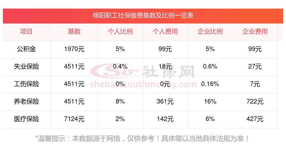 2025年绵阳职工社保缴费标准及查询指南