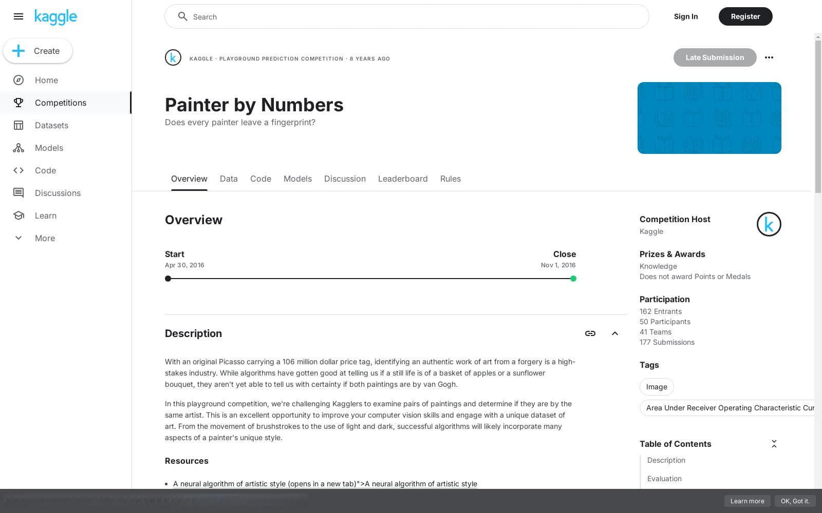 Painter by Numbers：一个艺术分类与艺术家识别的数据集