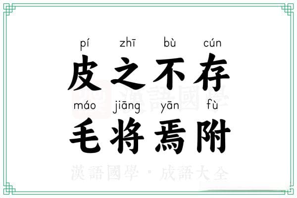 成语“皮之不存，毛将焉附”详解