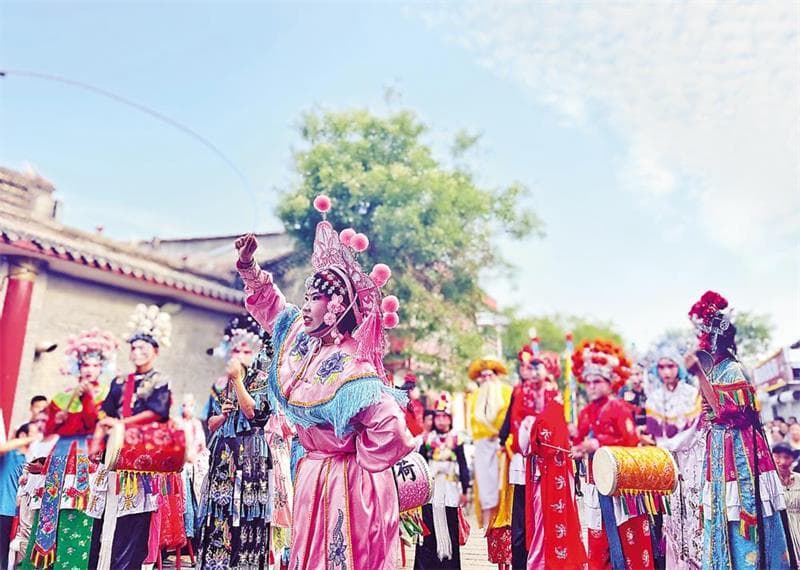 省级非遗“火神信俗”在胜芳古镇上演