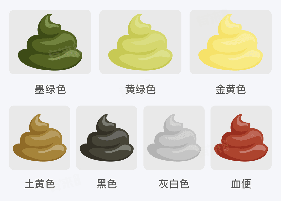 新生儿正常大便颜色对照表