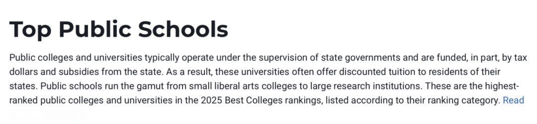 2025USNews全美最佳公立大学排名