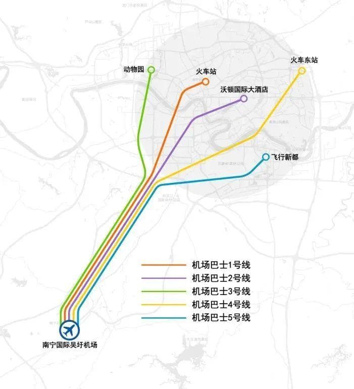 南宁机场公共交通接驳指南（机场大巴+高铁+自驾）