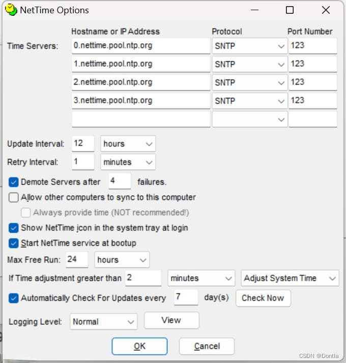 局域网ntp服务器设置（Windows和Ubuntu）
