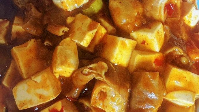 麻婆豆腐烧肥肠