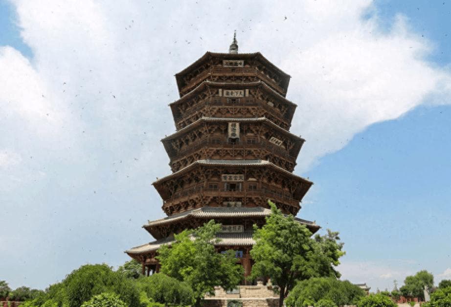 全球最高木质佛塔，建造时没有用一根钉子，坐落于我国山西