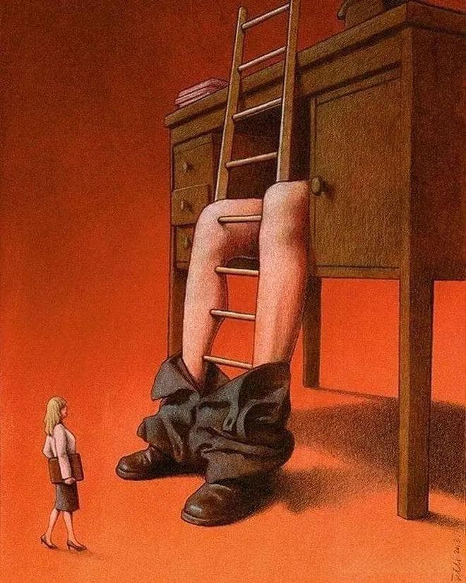 讽刺性插画，批判了社会阴暗的现状！看懂一幅，胜过读10本书