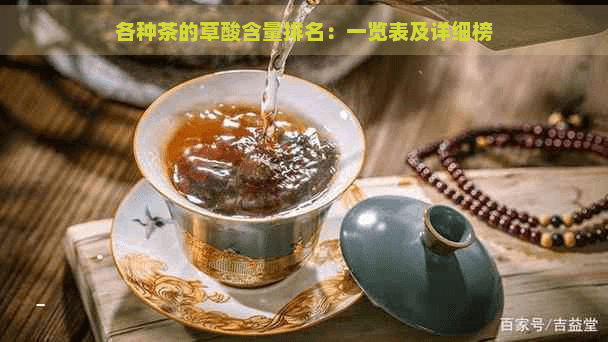 各种茶叶中的草酸含量排行榜