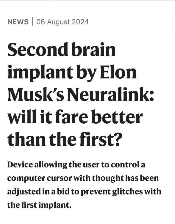 Neuralink脑机接口完成第二例植入，马斯克回应首例故障质疑