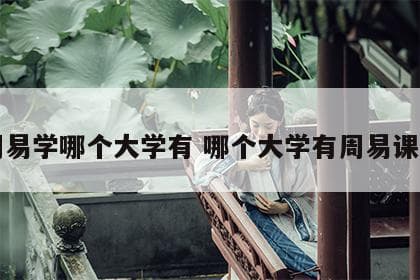 周易学哪个大学有 哪个大学有周易课程