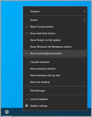 在 Windows 中启用和禁用触摸键盘
