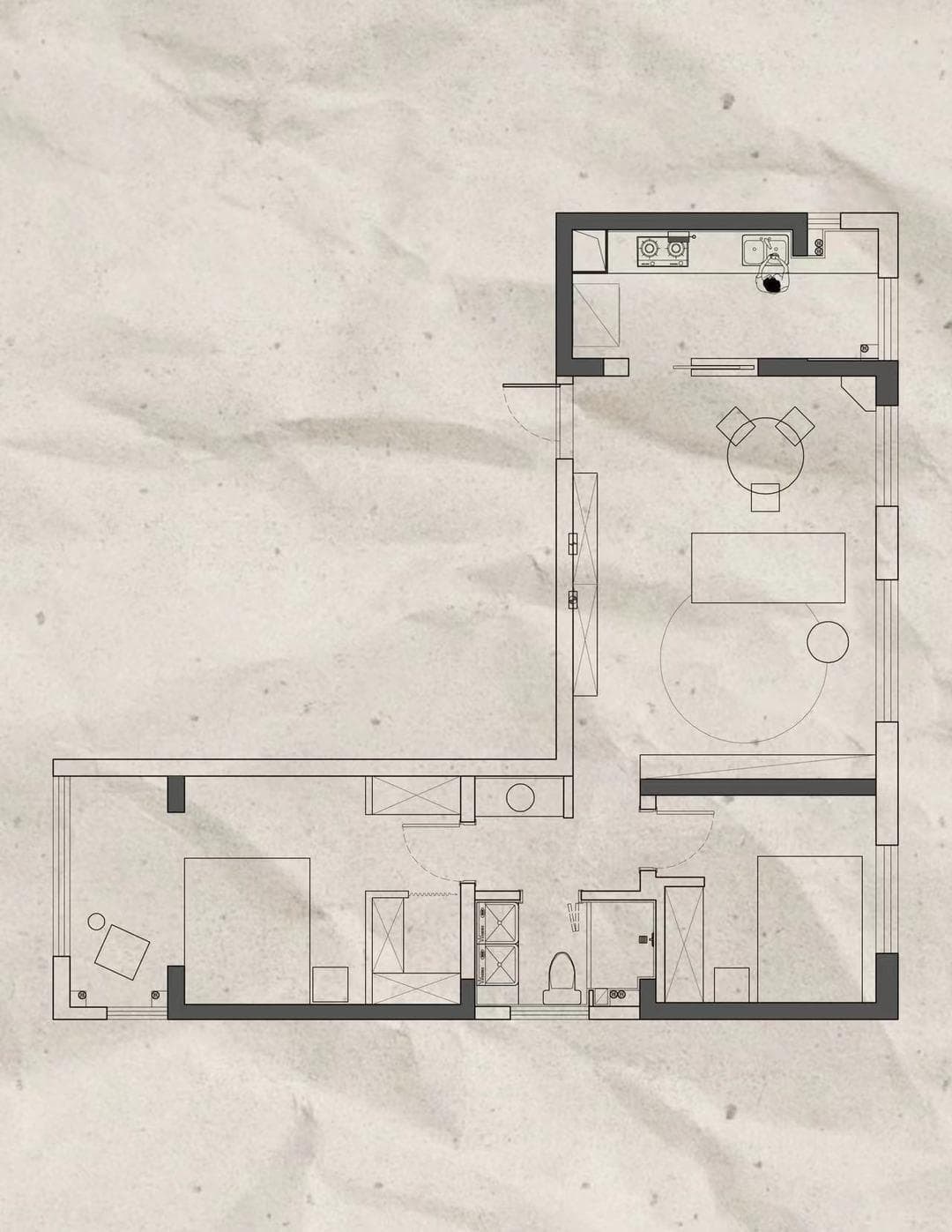 93平花25w打造低成本极简独居住宅