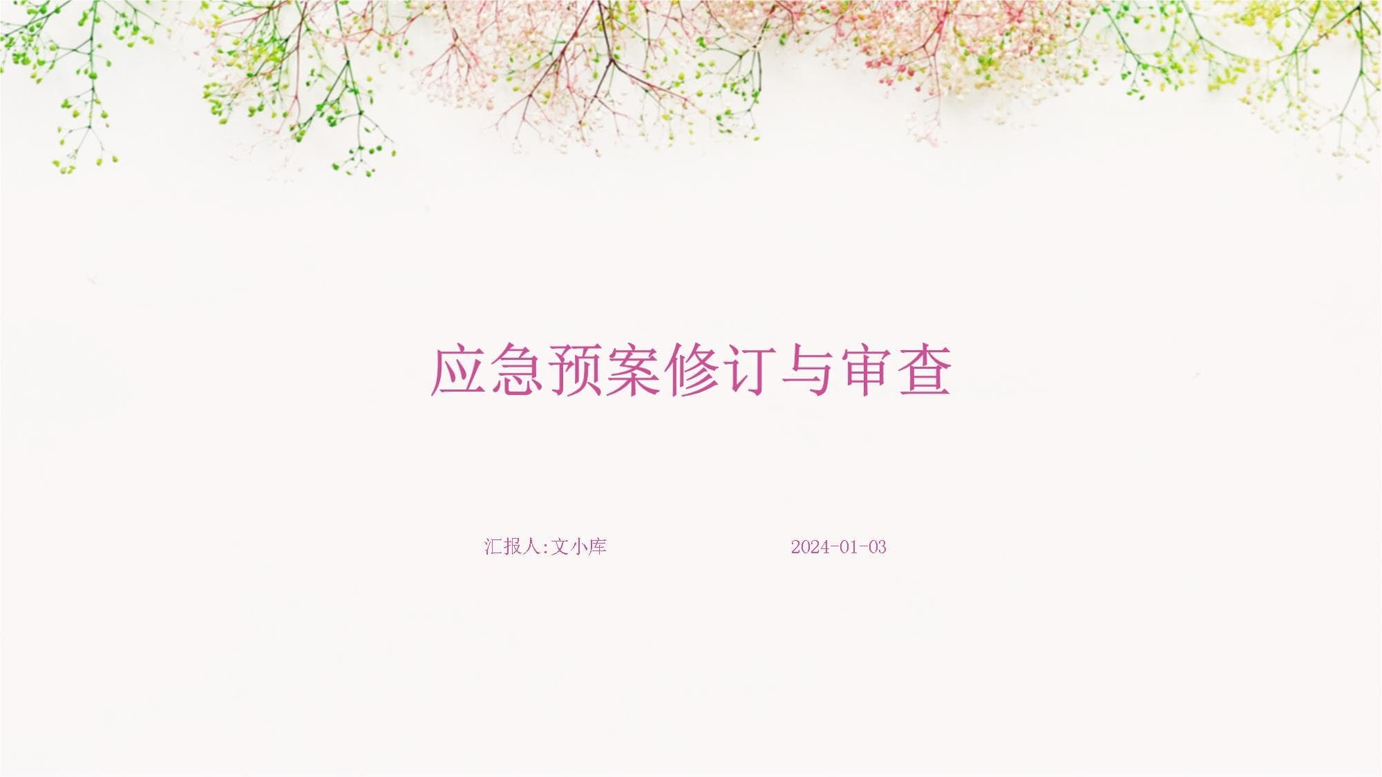 应急预案修订与审查指南