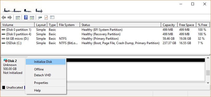 Windows系统中初始化新磁盘的完整指南