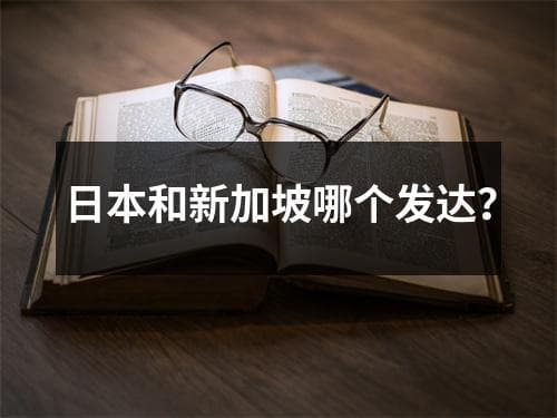日本和新加坡哪个发达？