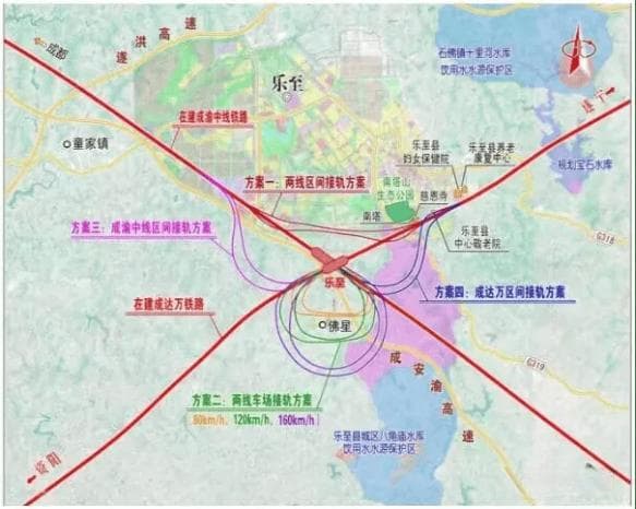 成达万与成渝中线高铁将连通，乐至联络线年内开工