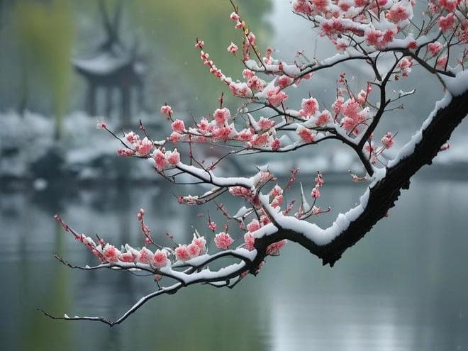 四首七绝梅花诗赏析：从落梅到春柳，品味古典诗词之美