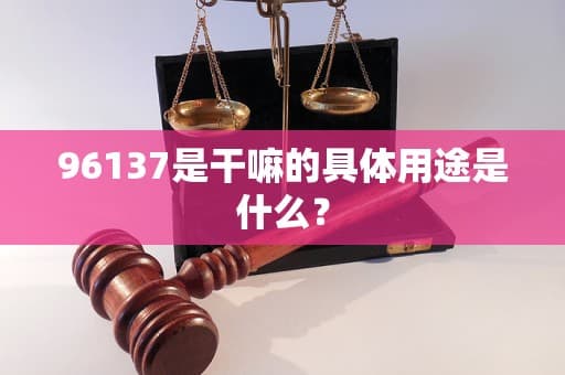 96137是干嘛的具体用途是什么？