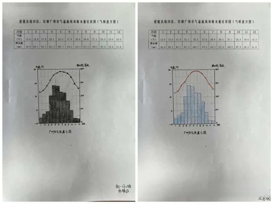 初中地理实验操作攻略：绘制气温曲线图和降水量柱状图