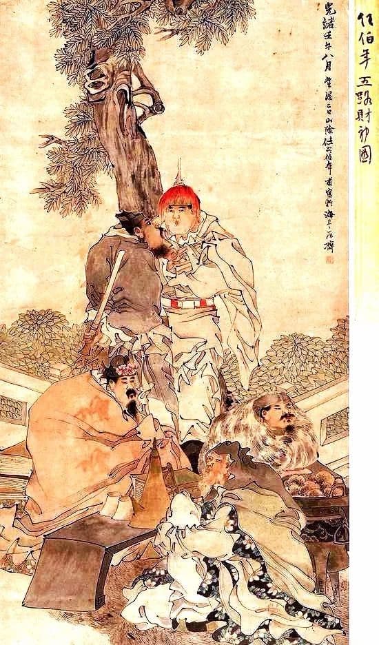 国画中的五路财神：艺术与信仰的完美融合