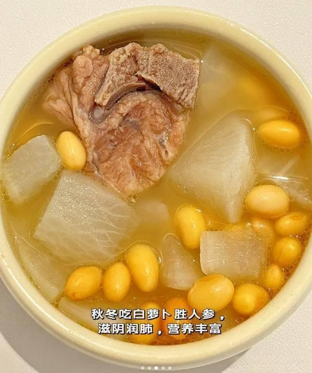 冬季养生必喝：白萝卜黄豆猪骨汤的制作与营养价值