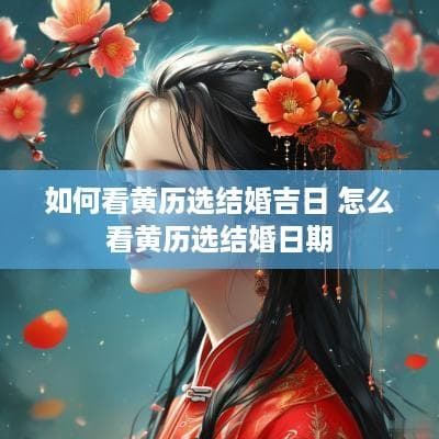 如何看黄历选结婚吉日？详解传统与现代结合的选日方法