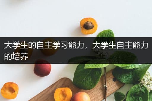 大学生自主学习能力的培养：从认知到行为的全面解读