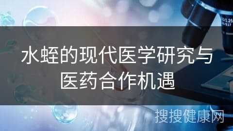 水蛭的现代医学研究与医药合作机遇