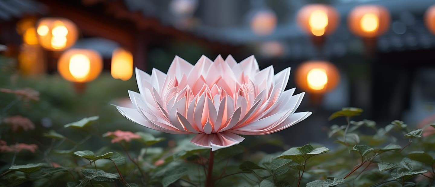 古风折纸海棠花