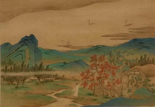 渡头余落日，墟里上孤烟。全诗意思及赏析
