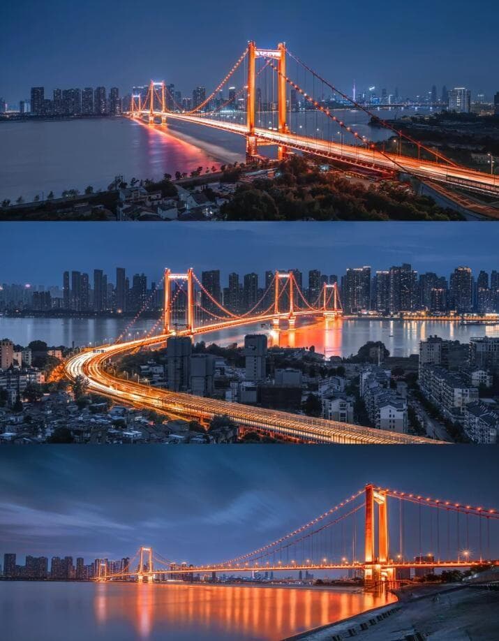 武汉“金门大桥”夜景拍摄指南：6大机位详解