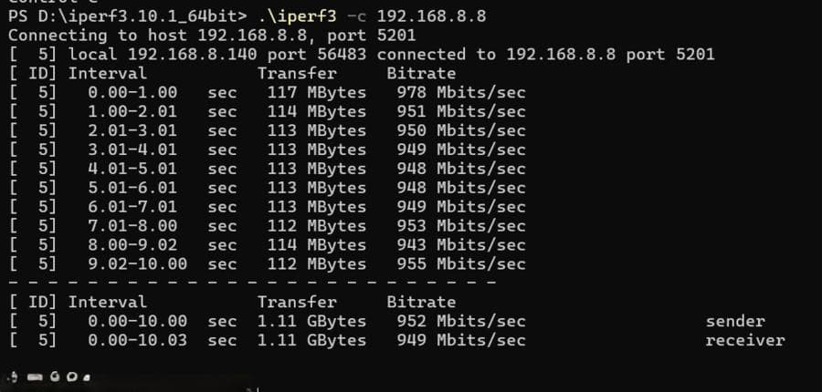 网络测速工具iPerf3使用指南