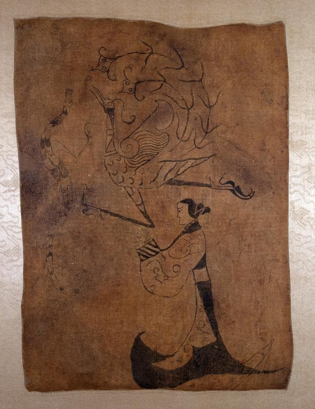 人物龙凤帛画