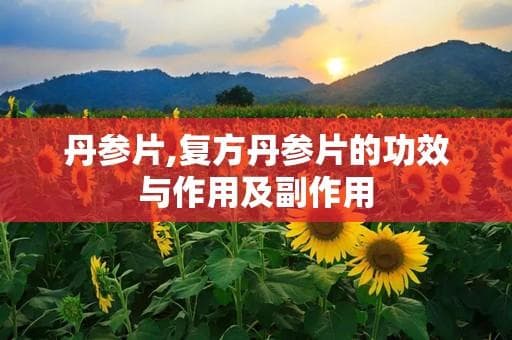 详解丹参片：心血管疾病良药，多种食用方式与禁忌