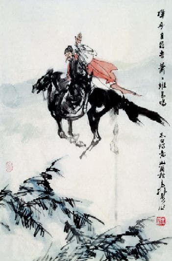 “浮云游子意，落日故人情。”--李白《送友人》全诗翻译赏析