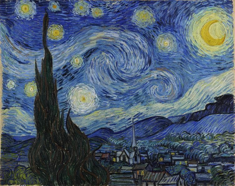 夜空下的梦境：梵高《星月夜》的狂想与魅力
