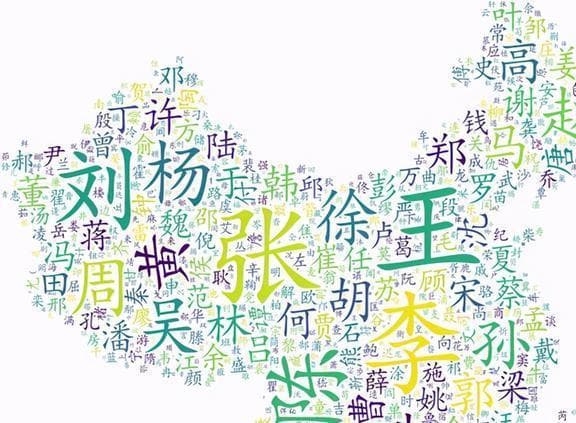 人口最多的几个姓氏，五大姓氏人口将近5亿，看看有没有你的姓氏