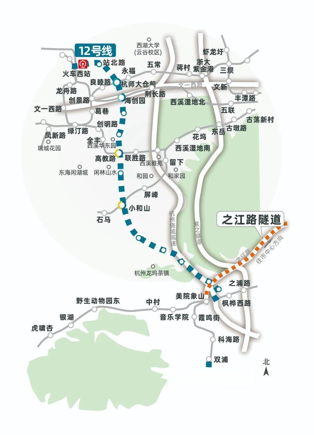 杭州地铁12号线：3站点建设突破，未来将成四线换乘枢纽