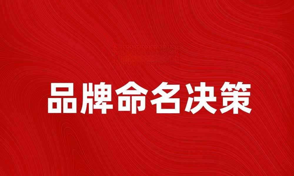 品牌命名决策的重要性与实用技巧解析
