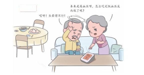 老年人饭后头晕、心慌，需要警惕餐后低血压