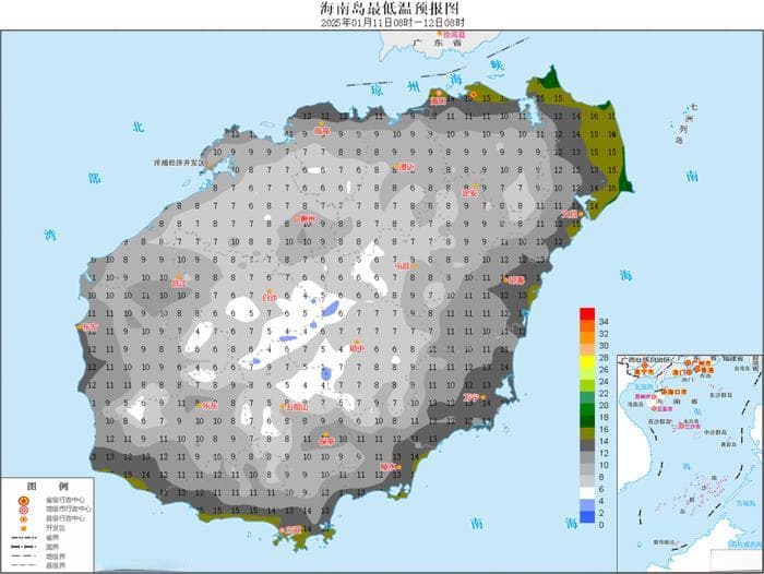 海南发布寒冷四级预警！这些市县最低气温降至10℃及以下