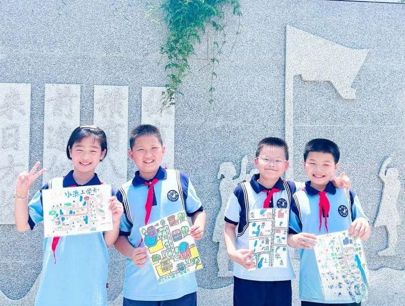 长沙小学生绘制防溺水安全上学地图