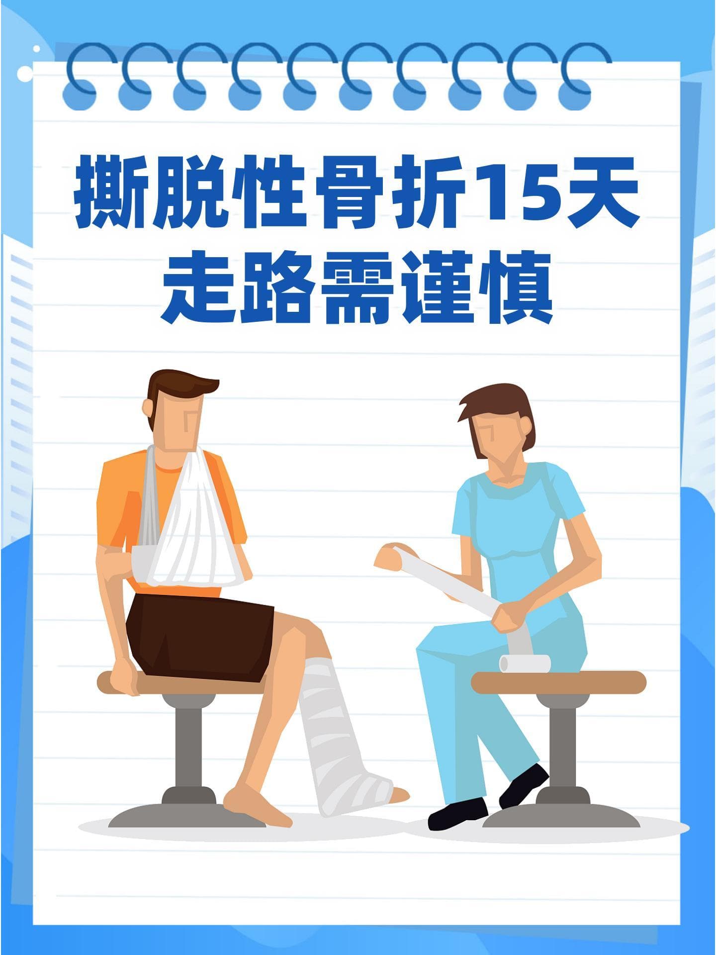 撕脱性骨折15天，走路需谨慎